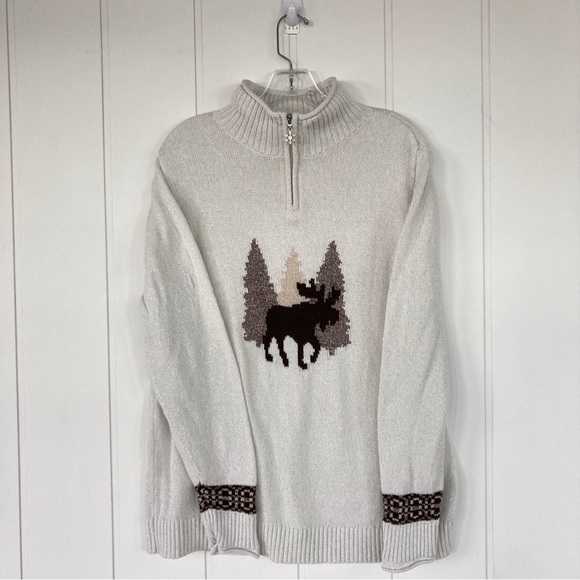 Reindeer sweater by Christoper and Banks. Sz XL - Picture 3 of 8